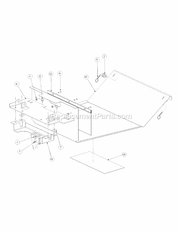 Floor Panel Assembly Diagram and Parts List for M60-KH 53BB5BDX750 Cub Cadet Sprayer